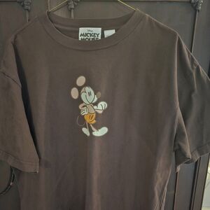 Disney Mickey Mouse Brown Graphic Tee Unisex L